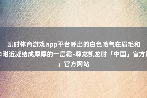 凯时体育游戏app平台呼出的白色哈气在眉毛和领巾附近凝结成厚厚的一层霜-尊龙凯龙时「中国」官方网站